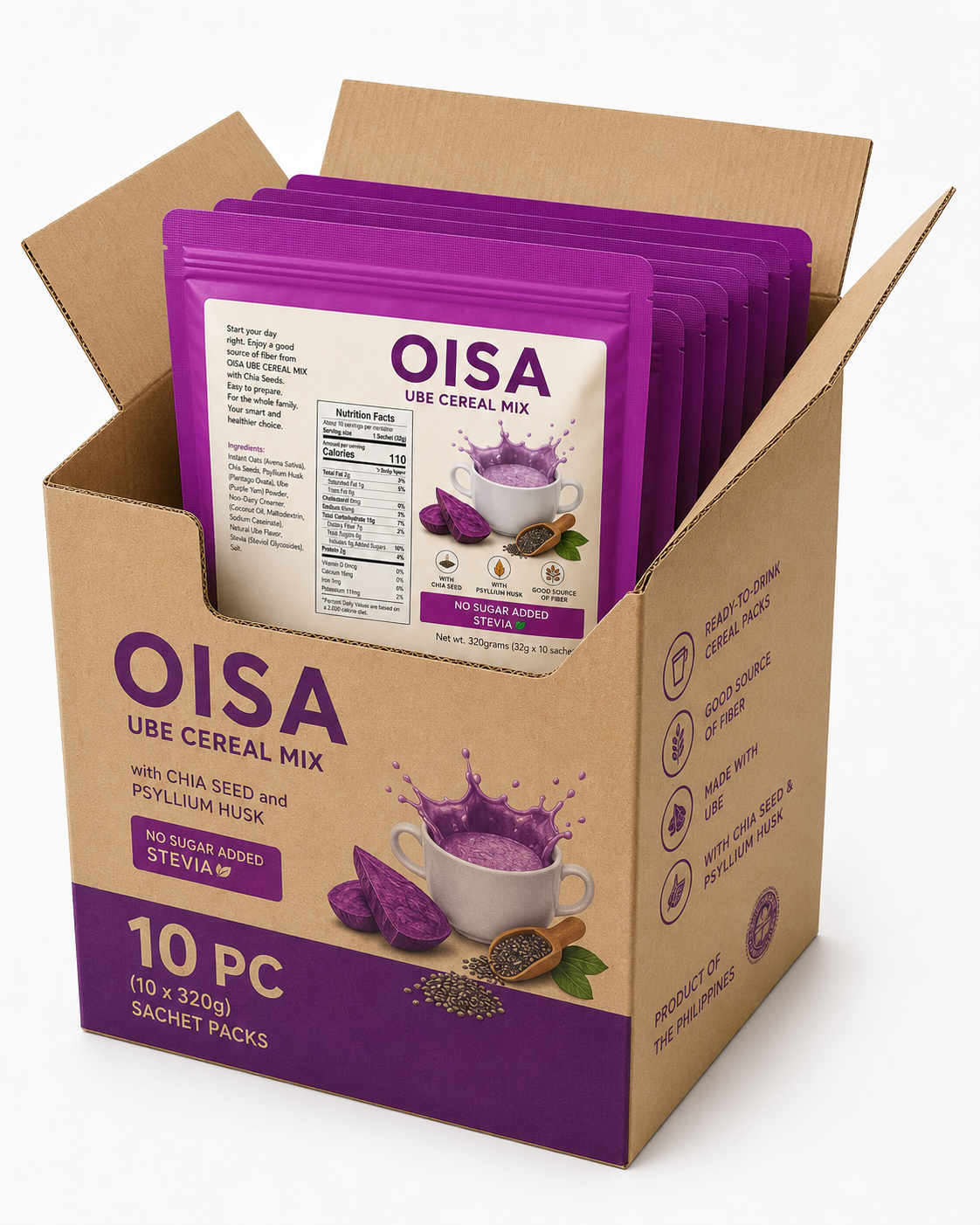 OISA Ube Cereal Mix 10 Pack